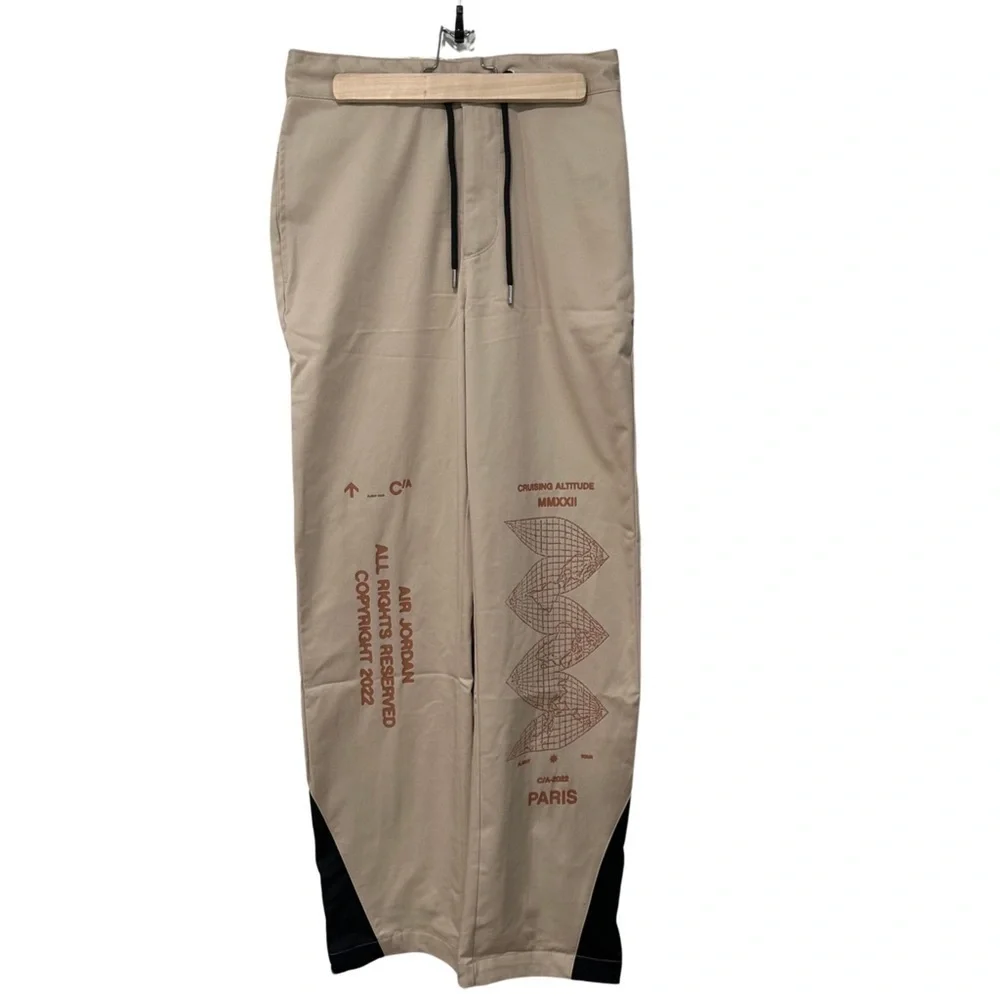 Nike Jordan Flight Heritage Men's Woven Pants Khaki Loose Fit SZ S NWT Ret. $150